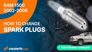 How to replace the Spark Plugs 2002 - 2008 4.7 Dodge RAM 1500 ⚡