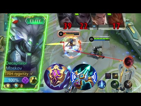 TOP GLOBAL MOSKOV! WE ALMOST LOST THIS GAME BUT THIS 2 ITEMS SAVED US! MLBB