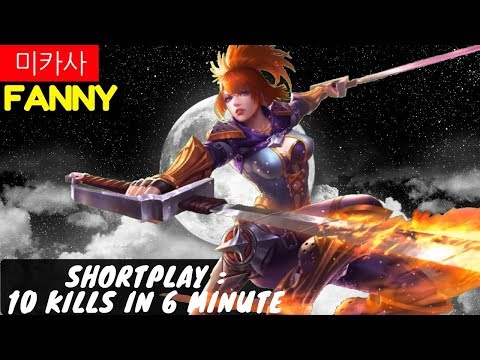 Shortplay : 10 Kills In 6 Minute [Mikasa Fanny] | 미카사  Fanny Gameplay And Build Mobile Legend