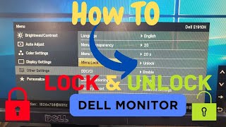 Lock and Unlock any Dell Monitor