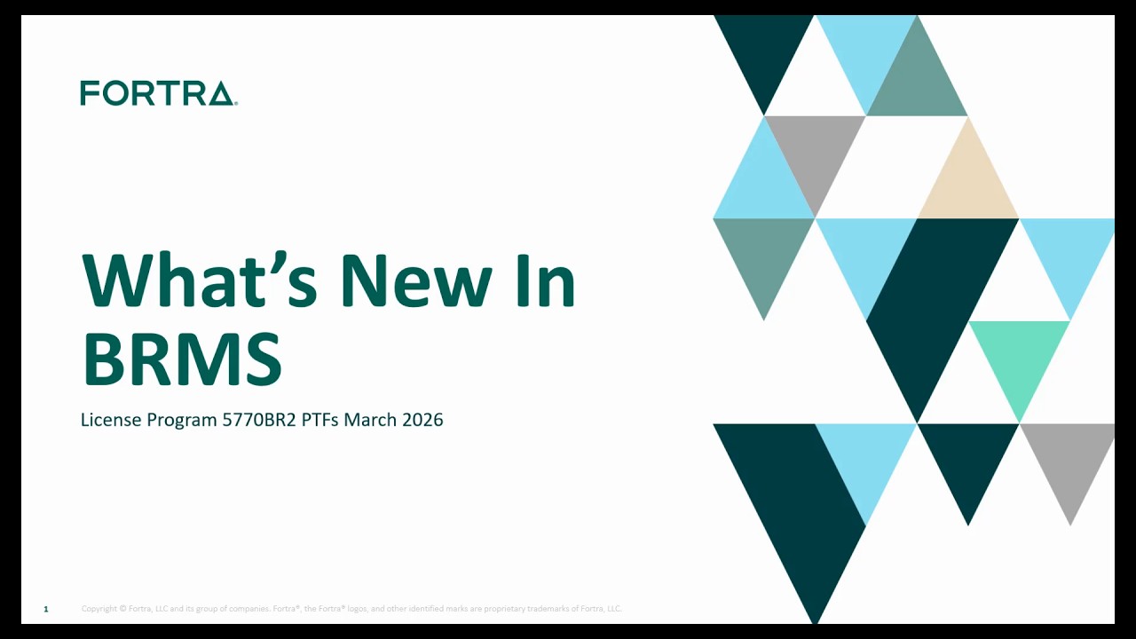 What's New in BRMS? License Program 5770BR2 PTFs March 2026