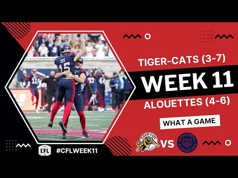 Hamilton Tiger-Cats vs Montreal Alouettes  | 2022 CFL Week 11 | Highlights