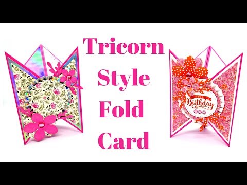 Tricorn Style Fold Card | Original Design | Mixed Up Craft