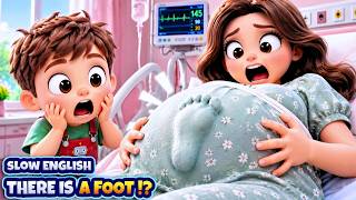 Tommy Saw Mom’s Belly MOVE… Then THIS Happened! 😱👶 | Slow English (A2)