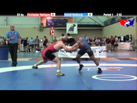 Christopher Rodriguez vs. Daniel Deshazer at 2013 ASICS University Nationals - FS