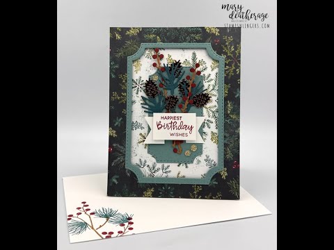Stampin Up//Sneak Peek//Branching Out//Elegant Pine Snowflakes DSP//Birthday//Sep-Dec 2025 Mini