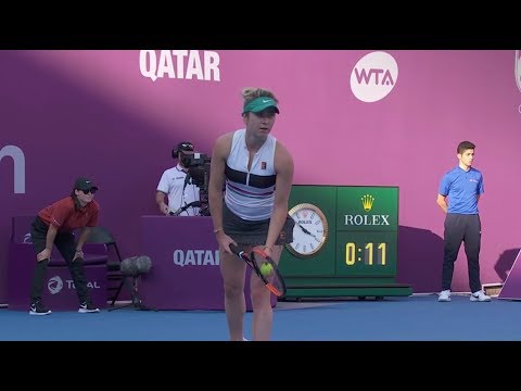 Elina Svitolina vs. Karolina Muchova | First Set Highlights | 2019 Qatar Total Open Quarterfinals