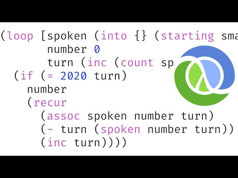 Advent of Code 2020 Day 15 Rambunctious Recitation in Clojure (transient data structures)