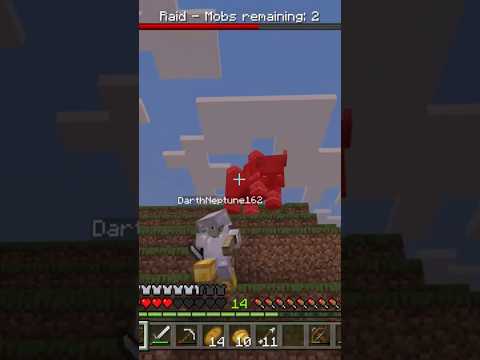 Outrunning a Pillager Bull in Minecraft