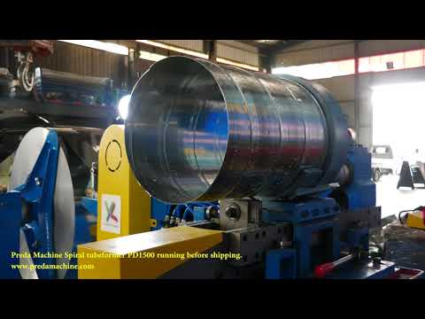 Spiral tubeformer PD1500 by Preda Machine running before shipment