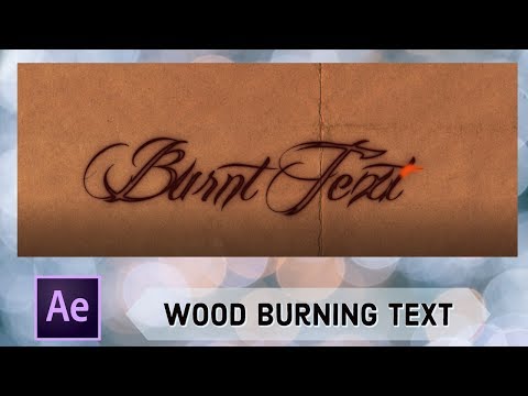 After Effects Tutorial Wood Burning Text in Adobe After Effects