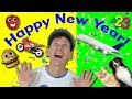 Happy New Year Action Song | Word Power - Numbers, Animals, Vehicles, Food | Learn English Kids