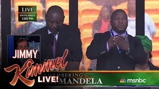 Sign Language Interpreter Translates Mandela Memorial Impostor's Signs