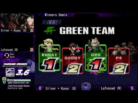 SG 13.6 Doubles: Silver & Kunai (Green) vs. Cadronate & Lafungo (Red)