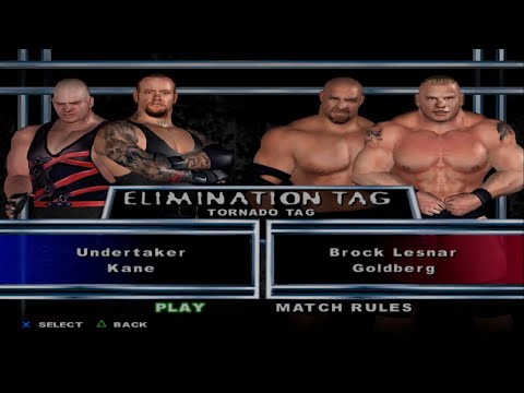 WWE SmackDown! Here Comes the Pain - Undertaker,Kane VS Brock Lesnar,Goldberg (ELIMINATION TAG)