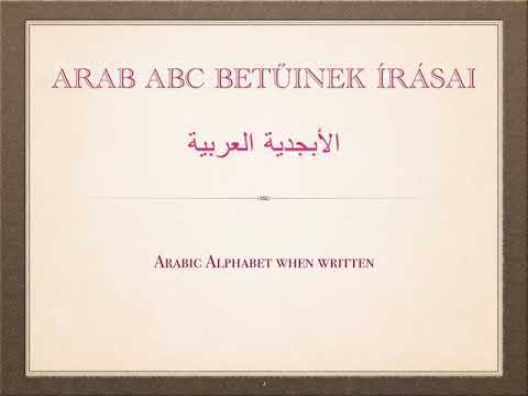 Arab-Magyar Betűk írása Arabic Alphabet when written