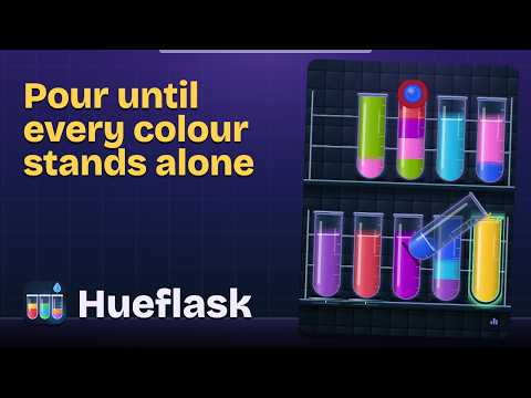 Hueflask: Water Sort Puzzle video thumbnail