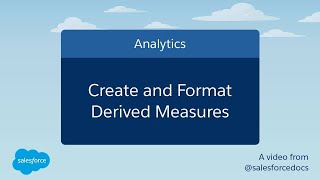 Create and Format Derived Measures