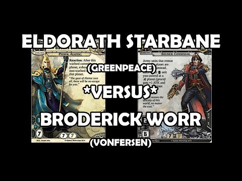 Eldorath Starbane versus Broderick Worr - Warhammer 40,000: Conquest