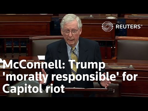 マコーネル：トランプ氏、議事堂暴動に「道義的責任」を負う (McConnell: Trump 'morally responsible' for Capitol riot)