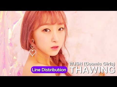 WJSN (COSMIC GIRLS) 「THAWING」 Line Distribution | Color Coded Bars