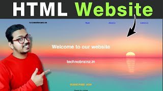 How to make a website using HTML only on Notepad ( No CSS ) | Techno Brainz