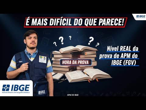 😱 É MAIS DIFÍCIL DO QUE PARECE! Nível REAL da prova de APM do IBGE (FGV)