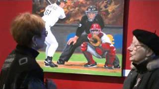 preview picture of video 'Judith LeRoy's Sports Paintings (Revised) at ARTgarage Green Bay Jan 2011.wmv'
