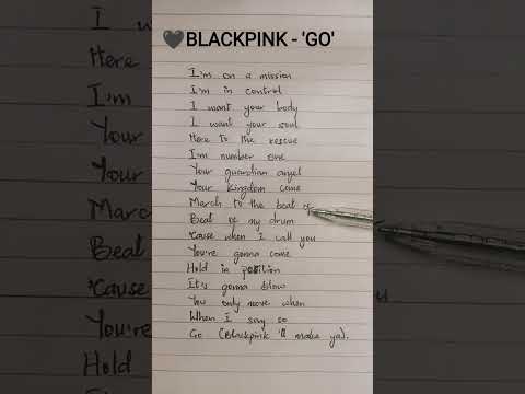 BLACKPINK ~ 'GO' 🖤💗#blackpink #lyrics #shortfeed