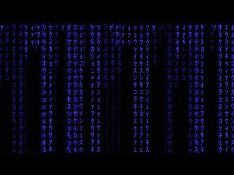 Blue Matrix Raincode Full HD 60 FPS