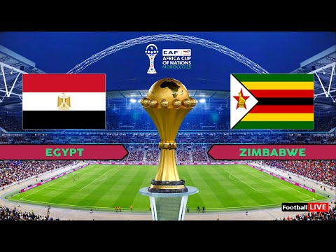 EGYPT vs ZIMBABWE - Africa Cup of Nations 2025 AFCON | Full Match All Goals | Simulation PES