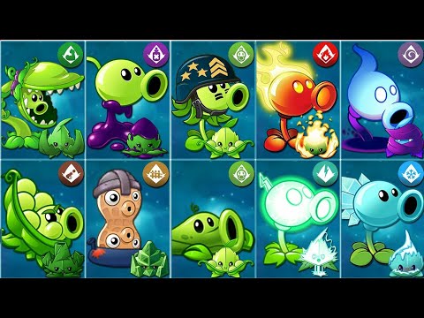 All PEASHOOTER & MINT Plants Battlez - Who Will Win? - Pvz 2 Team Plant vs Team Plant