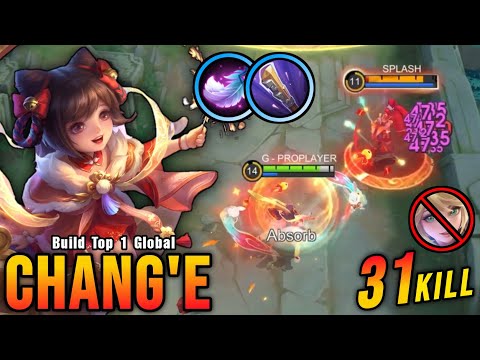 31 Kills!! Killing Machine Chang'e with Attack Speed Build!! - Build Top 1 Global Chang'e ~ MLBB