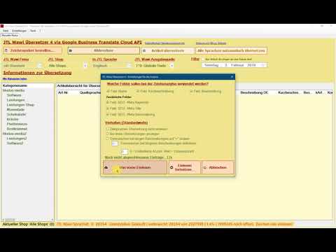 JTL Wawi Artikel automatisch übersetzen per Software