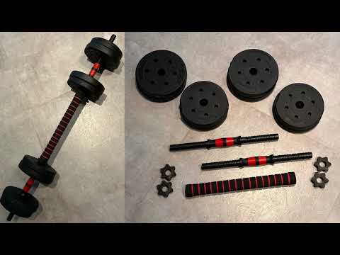 Kit Anilhas e Barras Ajustáveis 20kg - Home Gym Fitness