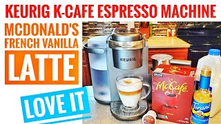 McDonalds McCafe French Vanilla Latte Made with Keurig K-Cafe Espresso Latte Maker K-Cup