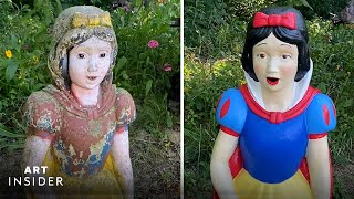 Restoring Chipped Snow White Lawn Statues | Art Insider