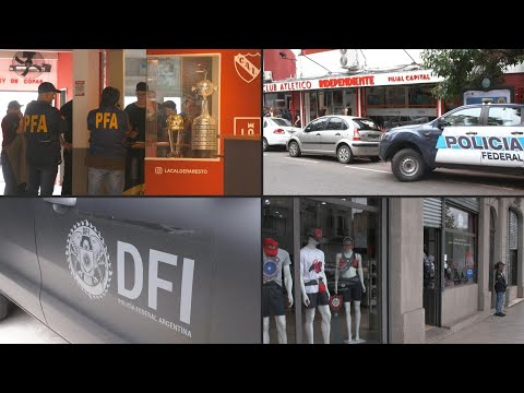 Video | Argentine Federal Police carry out raids at football club facilities | AFP