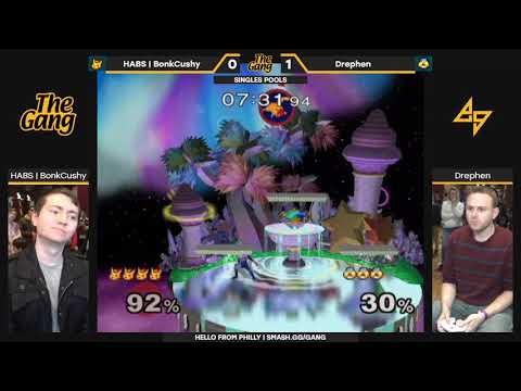 The Gang: Pools — HABS | BonkCushy (Pikachu) vs. Drephen (Sheik) — SSBM Singles