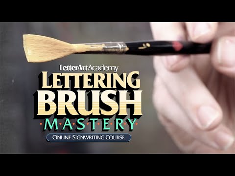 LETTERING BRUSH MASTERY. New Sign Painting Course Online