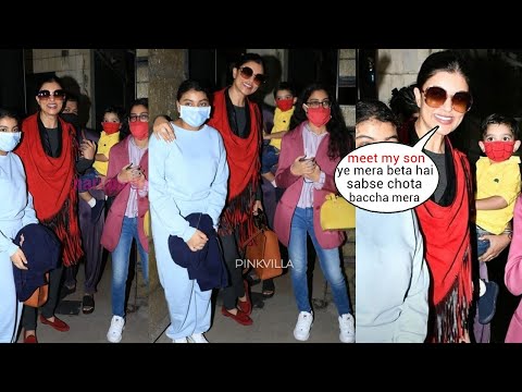Sushmita Sen looks so Happy with her third Child after Renee And Alisah Sen  with Rohman Shawl