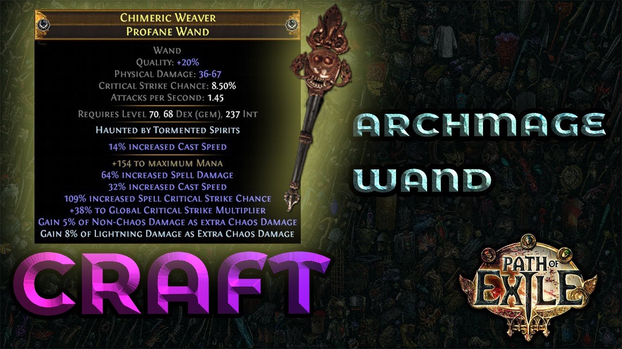 Archmage Ice Nova Frostbolt Wand Craft | High Budget | Path Of Exile | (Poe Item Craftlama)