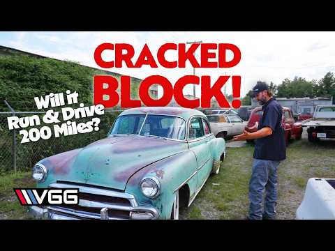CRACKED BLOCK! Will This Antique Car RUN AND DRIVE 200 Miles Home?