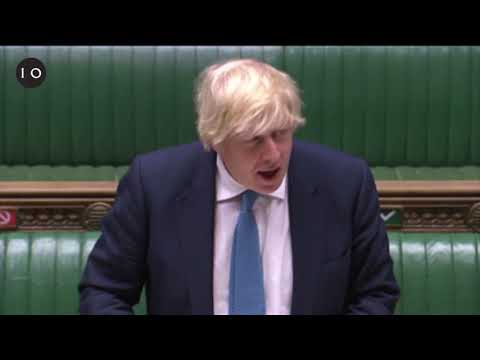 Prime Minister Boris Johnson makes a statement in the House of Commons