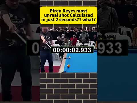 The most unreal shot calculated in just 2 seconds ?? #efrenreyes #billiards