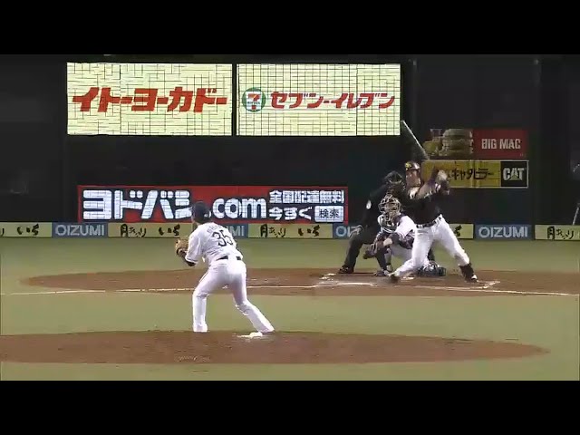 【6回表】ホークス・松田も続いた!! ライト前タイムリーで1点差まで詰め寄る!! 2015/4/3 L-H