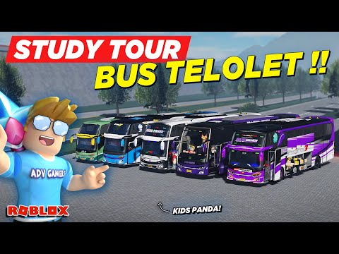 STUDY TOUR BUS TELOLET BASURI KIDS PANDA MENGULAR !! ROLEPLAY BUS INDONESIA - Roblox Indonesia