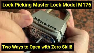 🔒Lock Picking ● Two Ways to Open Master Lock 4-Digit Combination Padlock!  Model M176