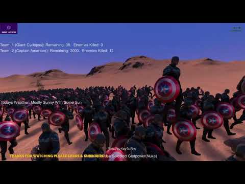 50 giant cyborg vs 2000 captain America | WHO WILL WIN ? | ULTIMATE EPIC BATTLE SIMULATOR