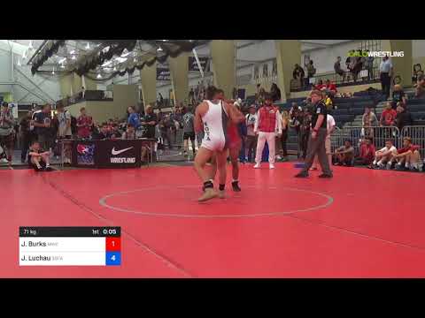 2018 UWW Cadet And U23 Nationals/UWW Cadet Greco-Roman 71 RR Rnd 2 - James Burks (MWC) Vs. Jace Lu
